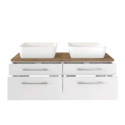 120cm Waschtisch für 2 Personen in Weiß - Enwicos^Wohnen Sale