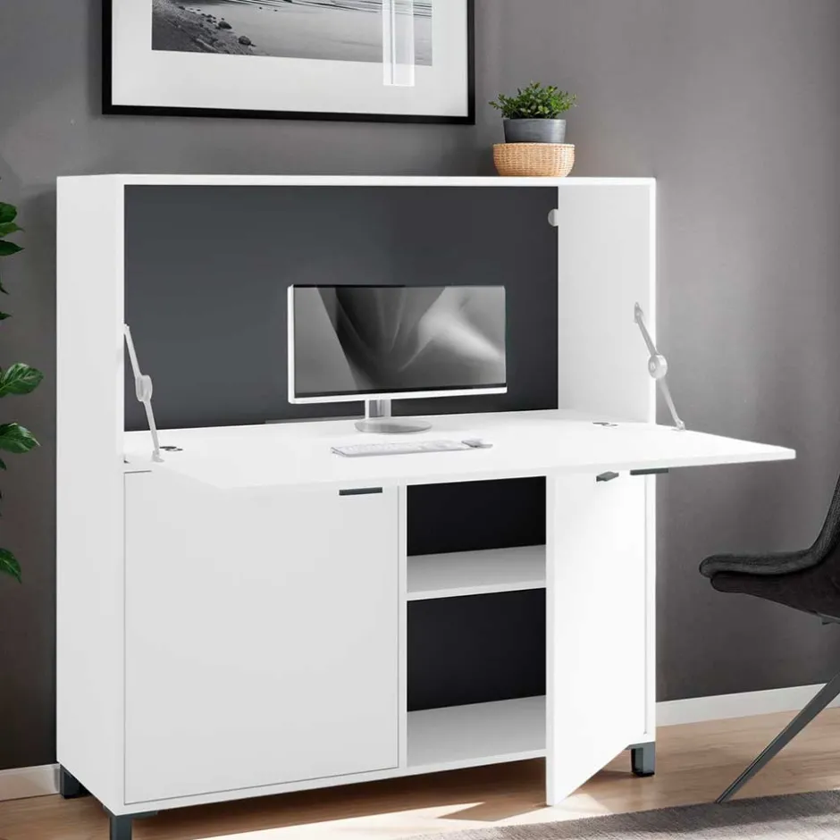 Wohnen Computer Schrank in Weiß - Darpanos