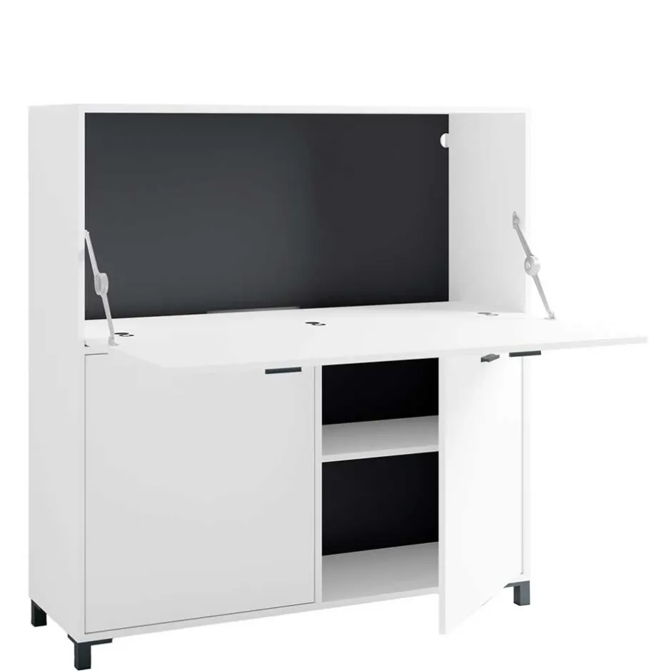 Wohnen Computer Schrank in Weiß - Darpanos