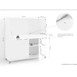 Wohnen Computer Schrank in Weiß - Darpanos