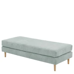 Wohnen Cord Couchhocker in Silbergrau - Sectian