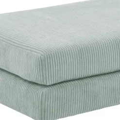 Wohnen Cord Couchhocker in Silbergrau - Sectian