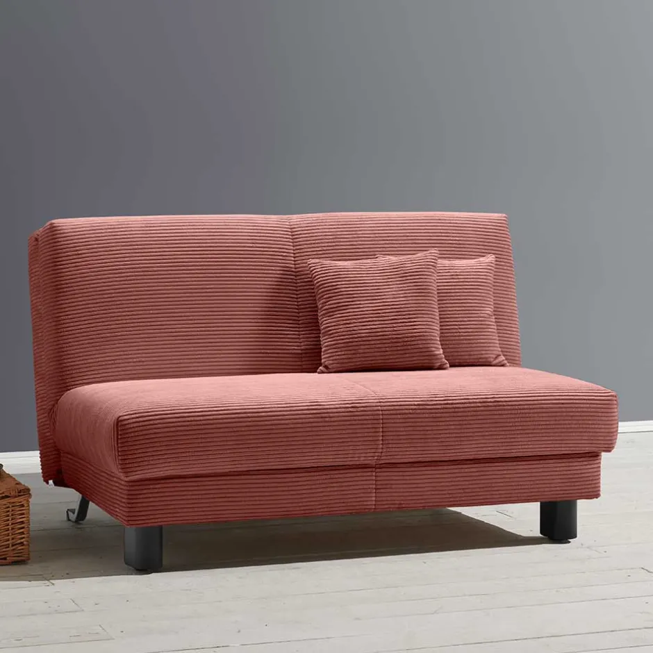 Wohnen Cord Faltsofa in Rot 145x85x100 - Jannik