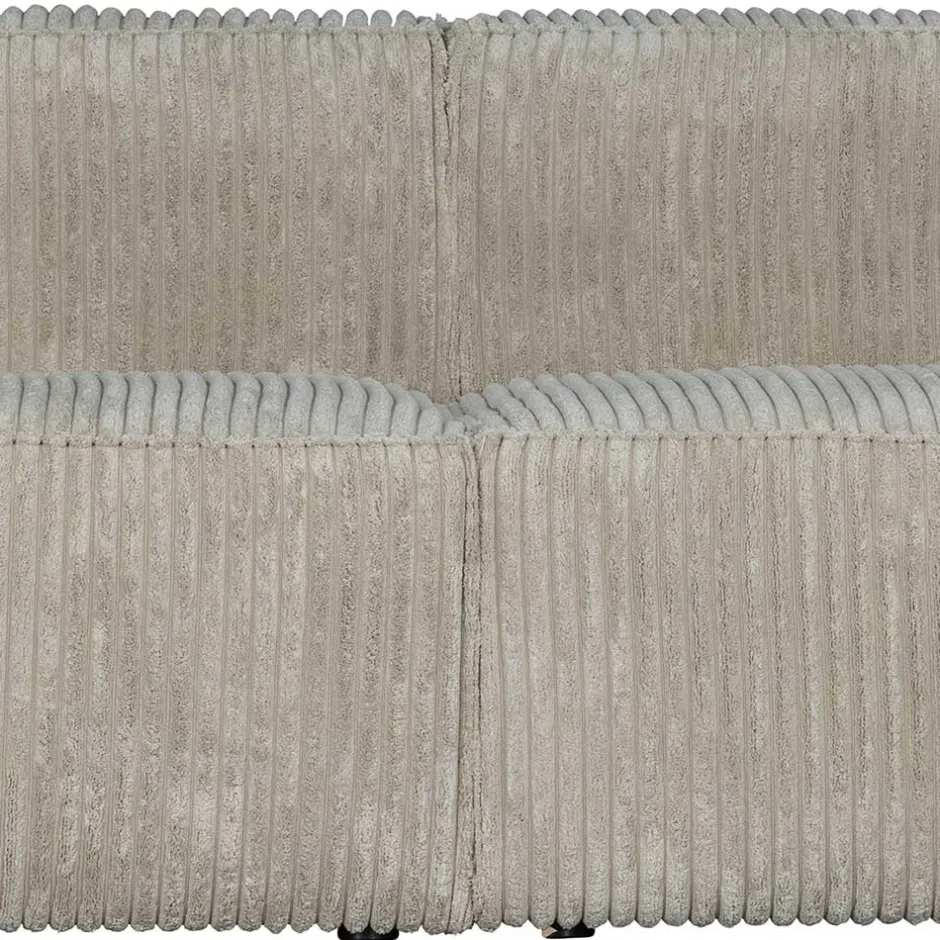 Cord Wohnzimmercouch in Beigegrau - Jamiesa^Wohnen Clearance