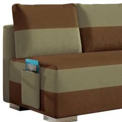 Couchbett mit Federkern in Rostbraun und Beige - Jemayno^Wohnen Clearance