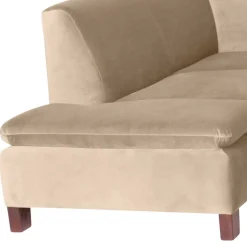 Wohnen Couchecke in Beige mit Nussbaum Braun - Franatico