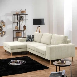 Wohnen Couchecke in Cremeweiß Cordbezug - Zubella