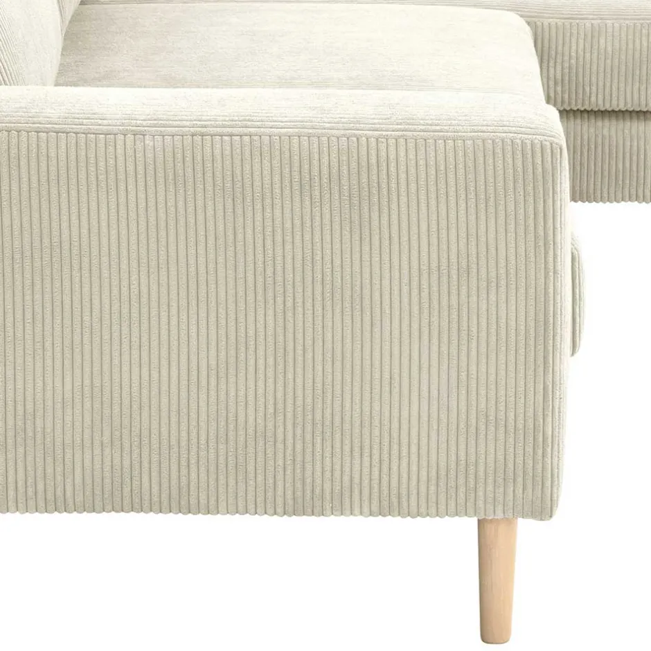 Wohnen Couchecke in Cremeweiß Cordbezug - Zubella