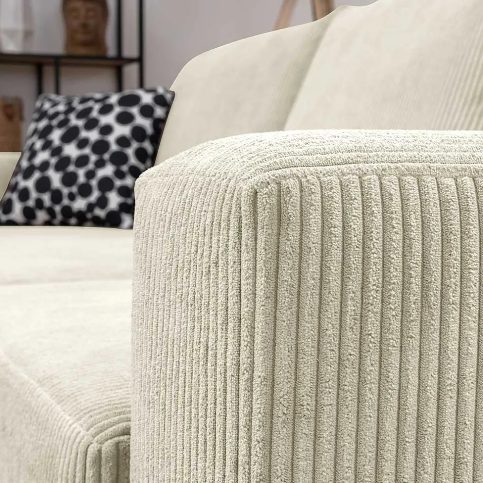 Wohnen Couchecke in Cremeweiß Cordbezug - Zubella