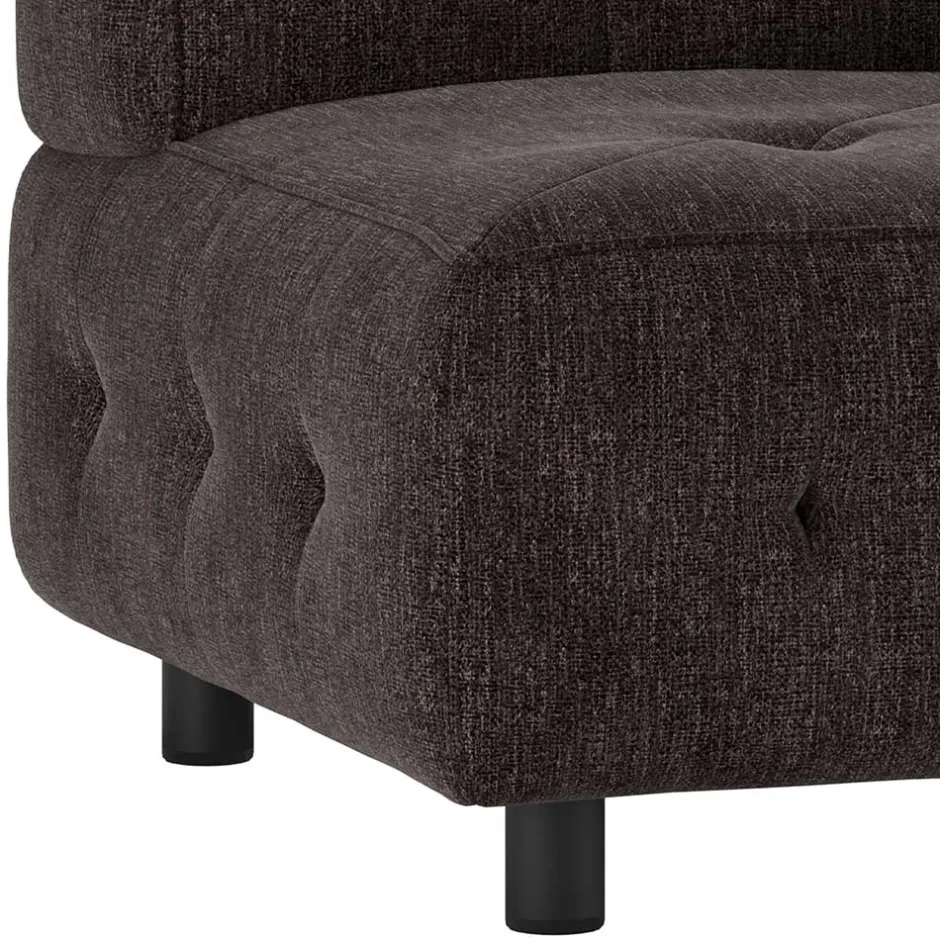 Wohnen Couch-Eckmodul in Graubraun & Schwarz - Sundini