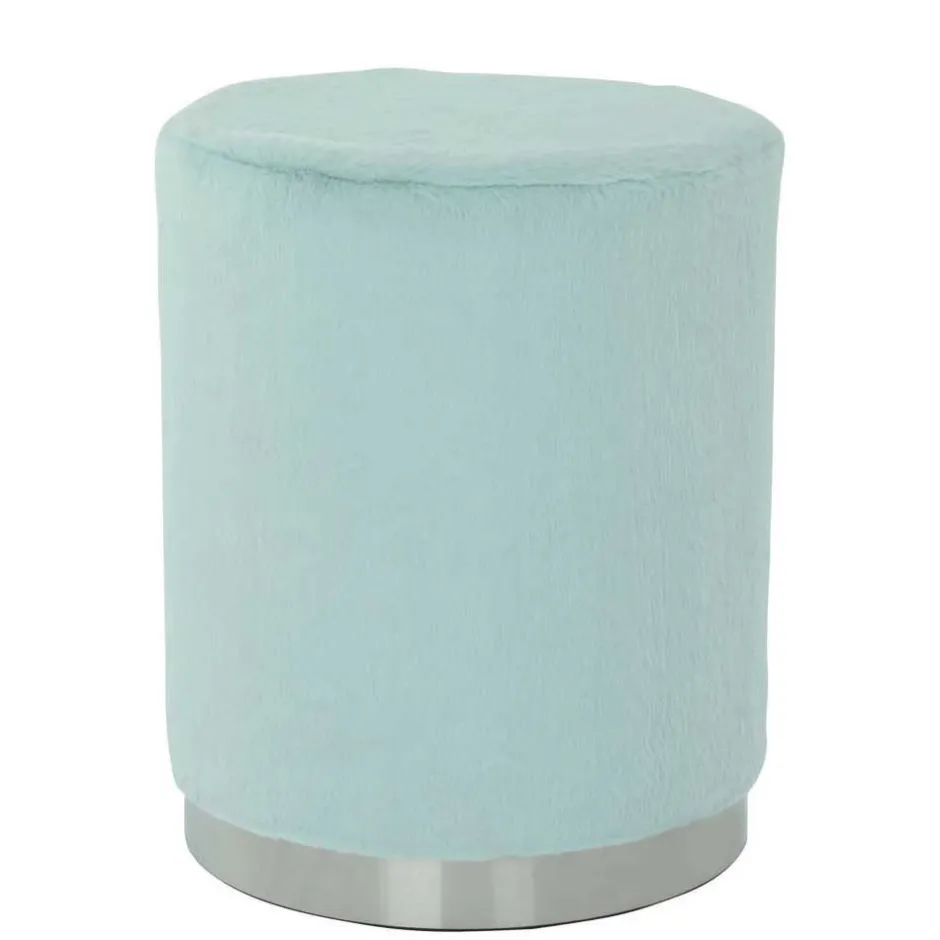 Wohnen Couchhocker in Hellblau mit Silber - Lightning