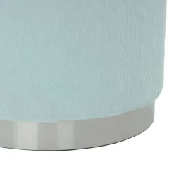 Wohnen Couchhocker in Hellblau mit Silber - Lightning