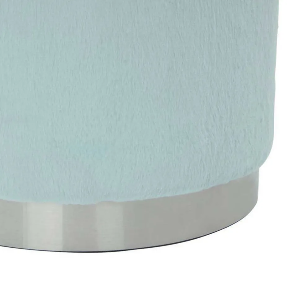 Wohnen Couchhocker in Hellblau mit Silber - Lightning