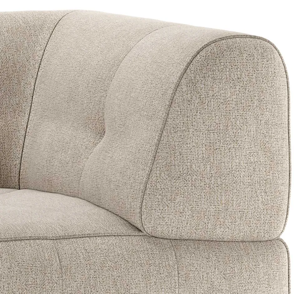 Wohnen Couchmodul Ecke in Hellgrau meliert - Curtici