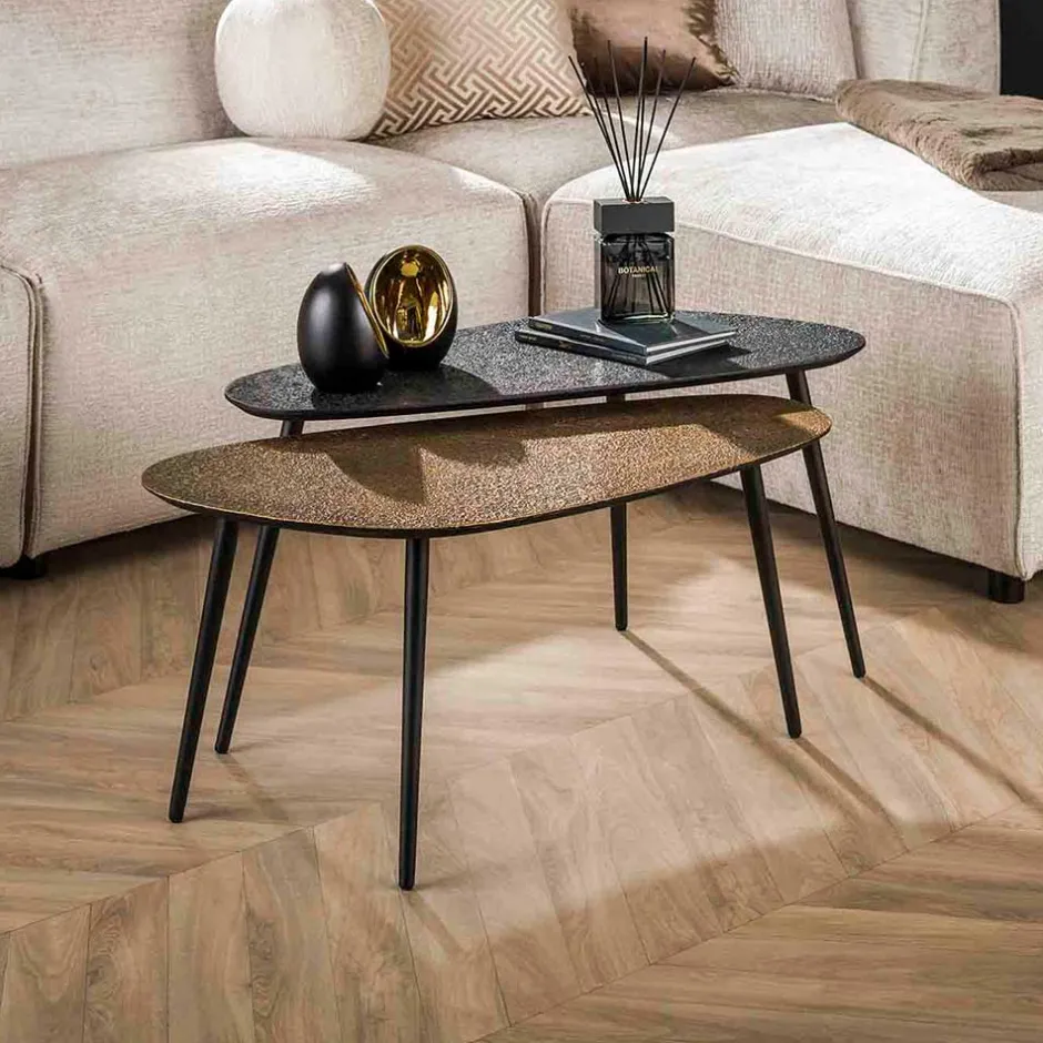 Couchtisch Duo in Nierenform - Emra (zweiteilig)^Wohnen Best