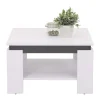 Couchtisch in Weiß mit Anthrazit - Blacky^Wohnen Discount