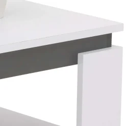 Couchtisch in Weiß mit Anthrazit - Blacky^Wohnen Discount