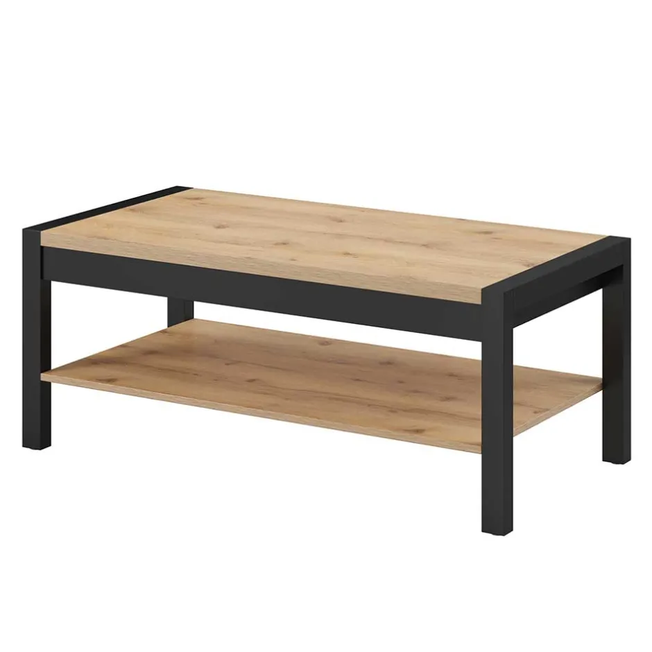 Couchtisch mit Ablage in Wildeiche Holzoptik - Zavorra^Wohnen Discount