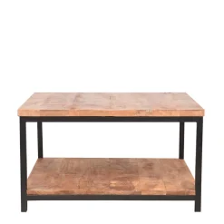 Wohnen Couchtisch mit Ablageboden aus Massivholz - Jeen