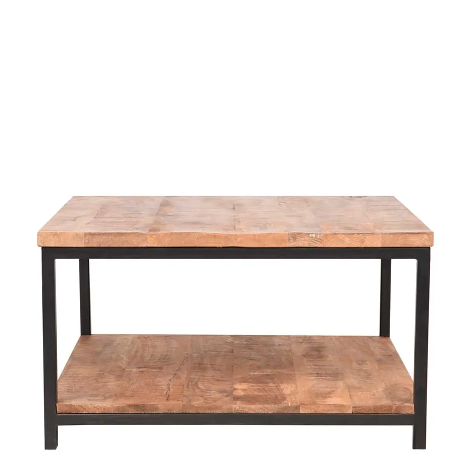 Wohnen Couchtisch mit Ablageboden aus Massivholz - Jeen