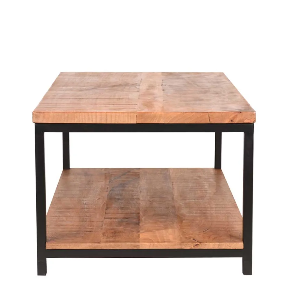Wohnen Couchtisch mit Ablageboden aus Massivholz - Jeen