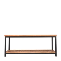 Wohnen Couchtisch mit Ablageboden aus Massivholz - Jeen