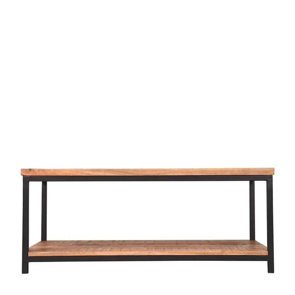 Wohnen Couchtisch mit Ablageboden aus Massivholz - Jeen
