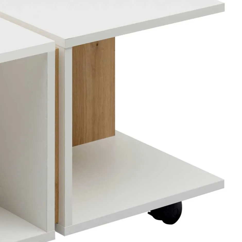 Couchtisch mit Ablagen auf Rollen - Hurada^Wohnen New