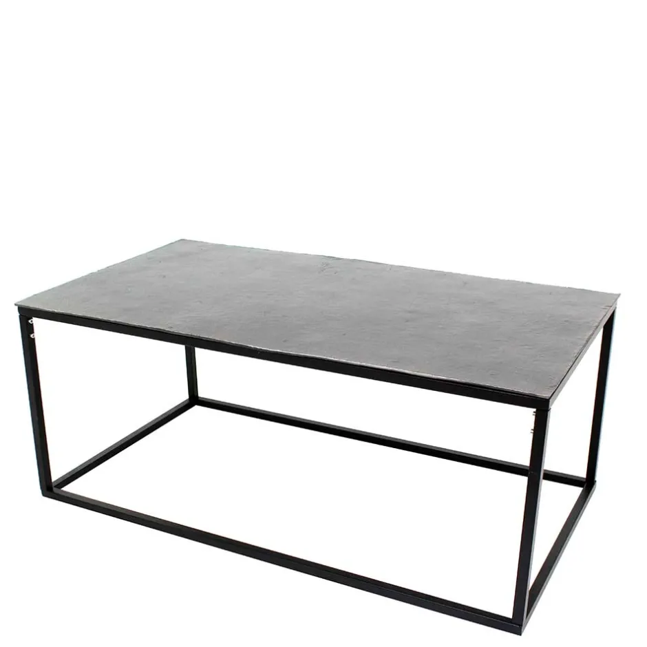 Couchtisch mit Aluminium Platte in Dunkelgrau - Limella^Wohnen Sale