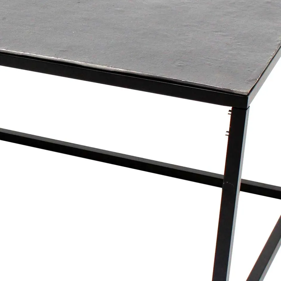 Couchtisch mit Aluminium Platte in Dunkelgrau - Limella^Wohnen Sale