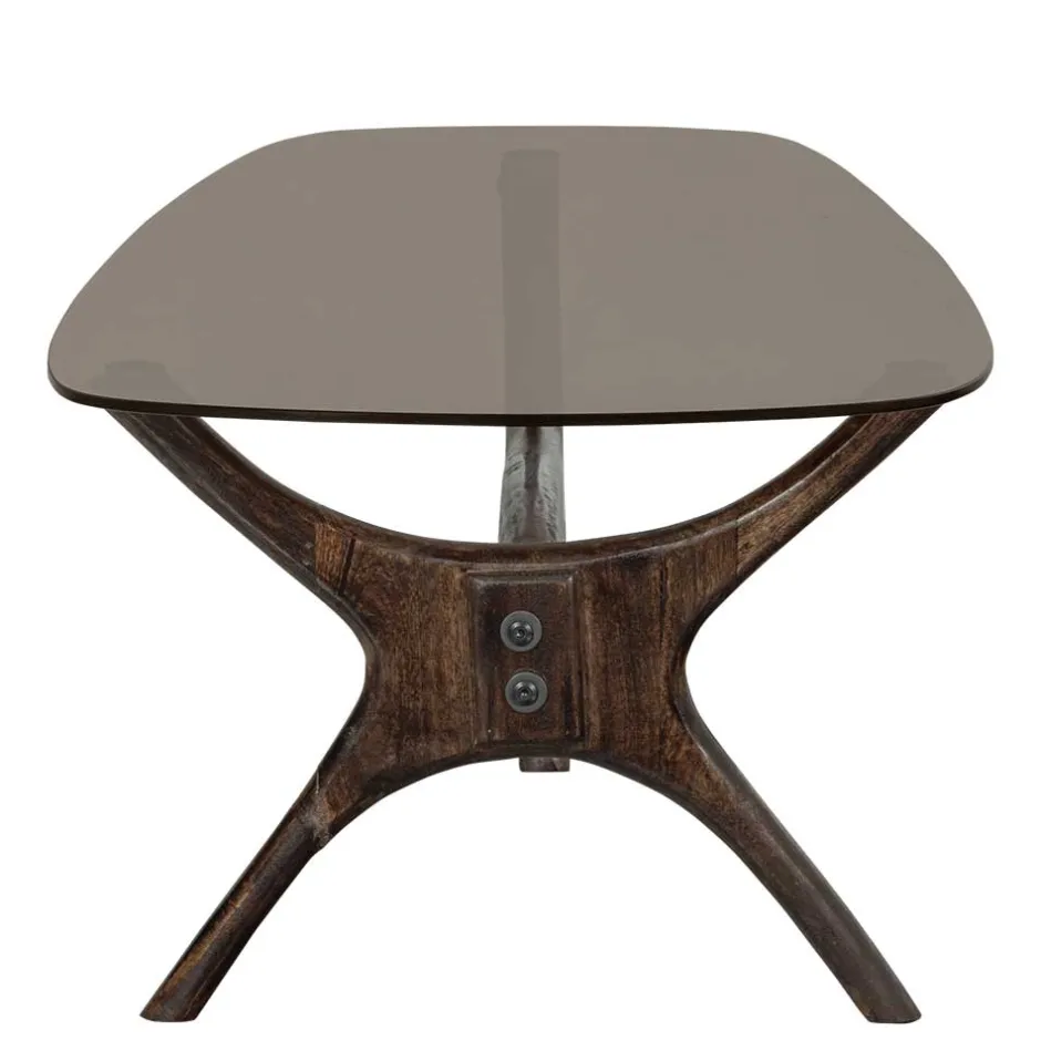 Wohnen Couchtisch mit Platte aus getöntem Glas - Gabela