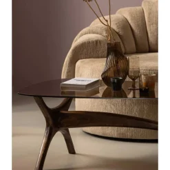 Wohnen Couchtisch mit Platte aus getöntem Glas - Gabela