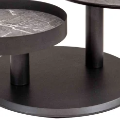 Wohnen Couchtisch mit zwei Platten verdrehbar - Lachea