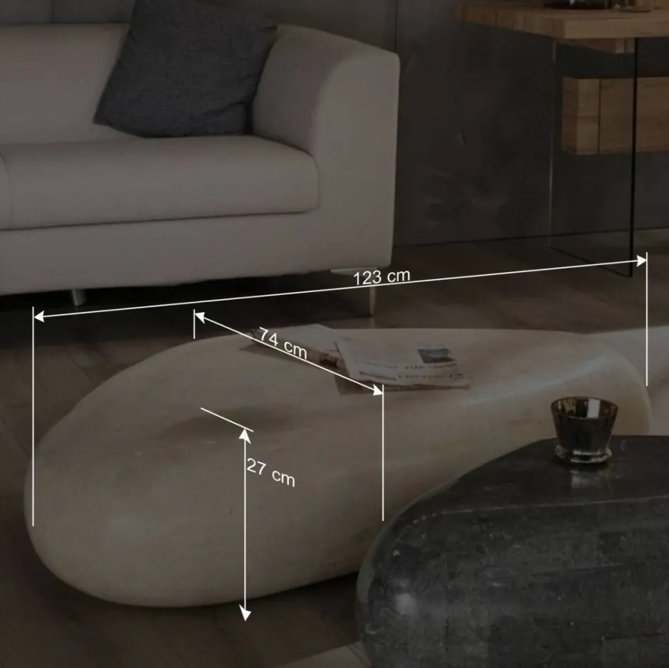 Wohnen Couchtisch Romina aus Stein