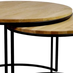 Couchtisch Zweisatz aus Wildeiche - Cazama (zweiteilig)^Wohnen Hot