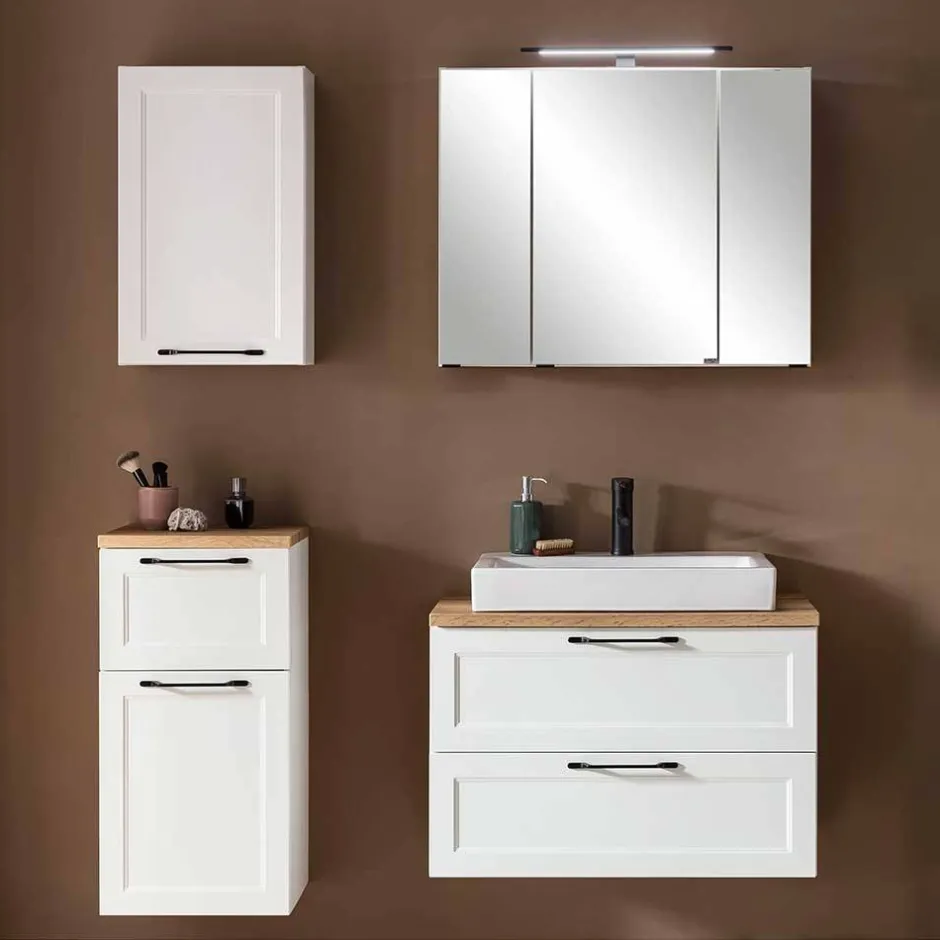 Wohnen Country Badblock Möbel Set - Gyatso (vierteilig)