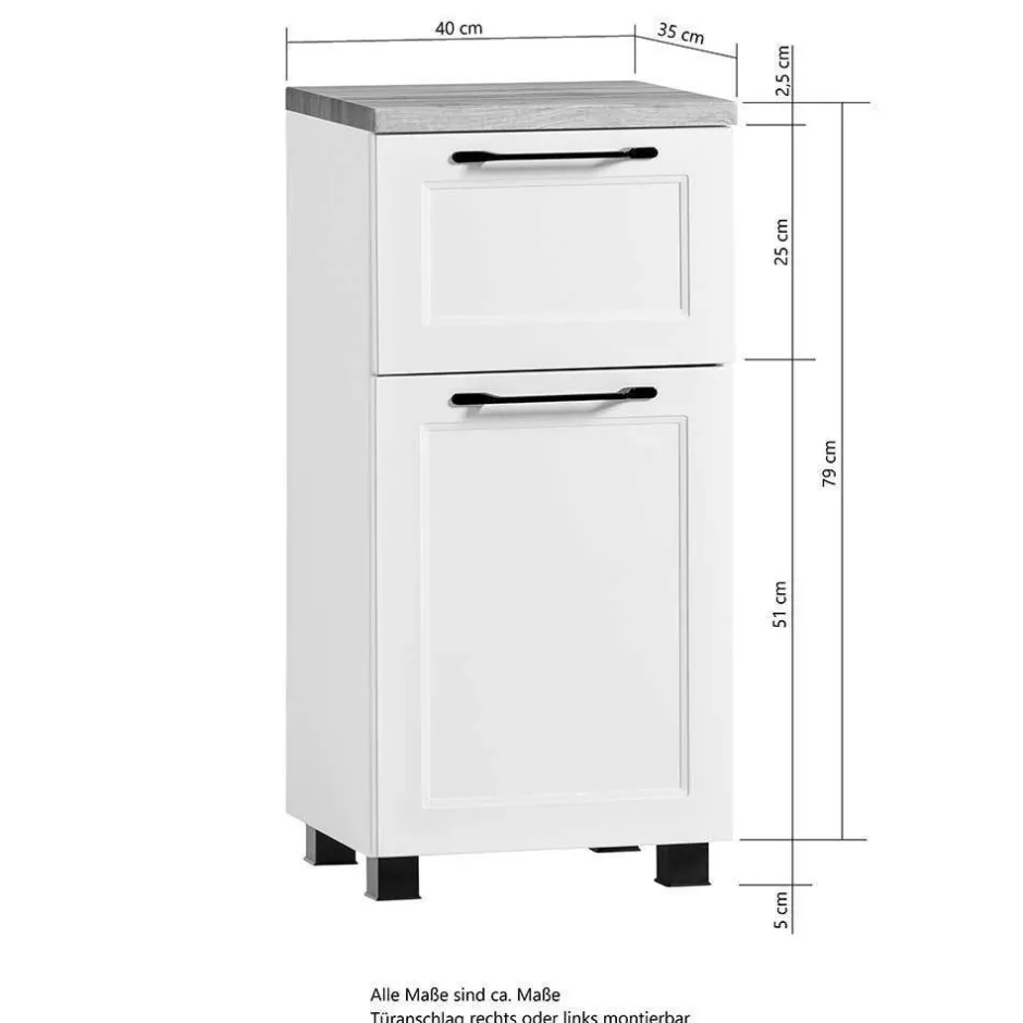 Wohnen Country Badblock Möbel Set - Gyatso (vierteilig)