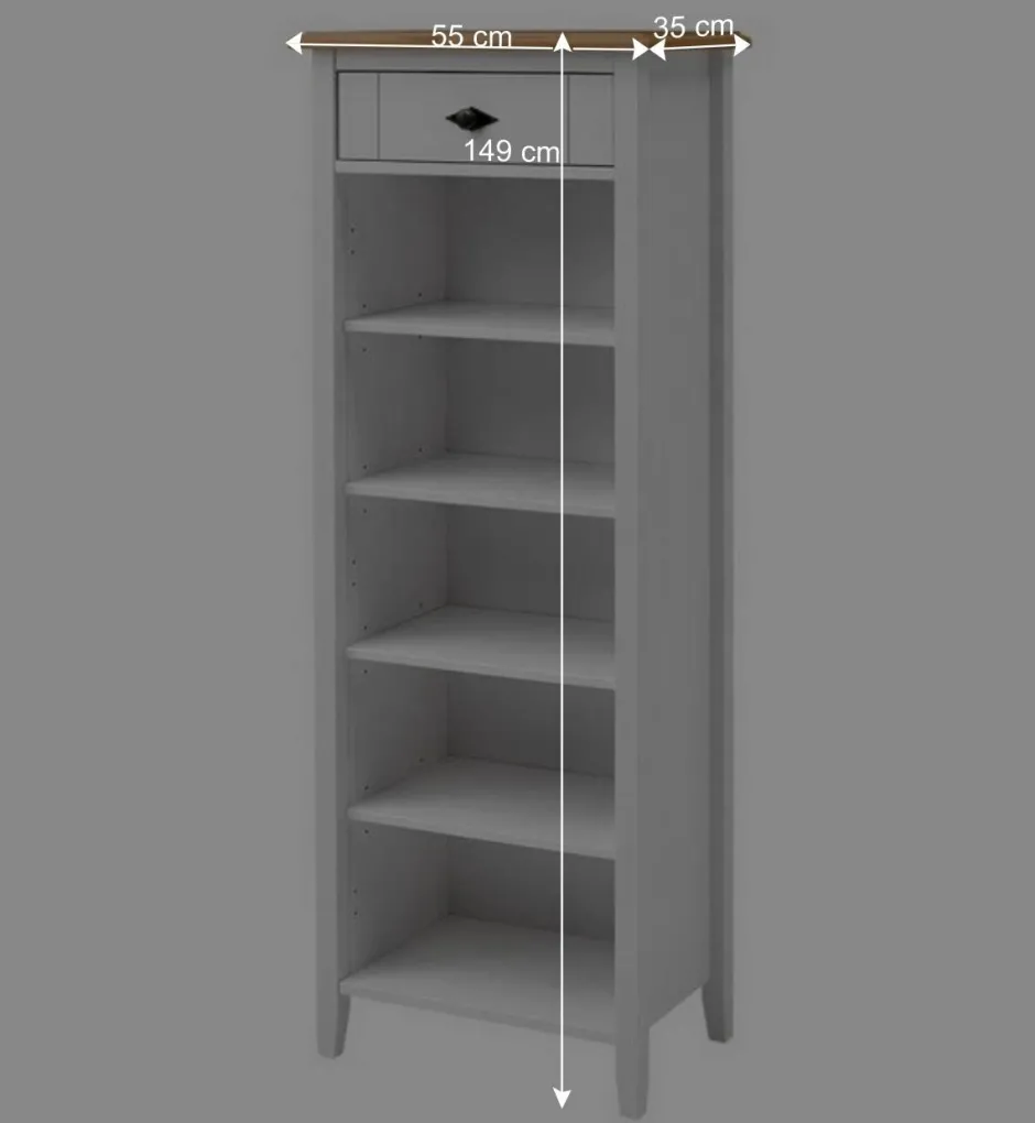 Wohnen Country Badezimmer Regal aus Kiefer Massivholz - Sibiuta