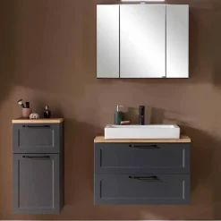 Wohnen Country Chic Waschplatz und Unterschrank Set - Novelya (dreiteilig)