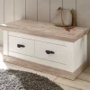 Wohnen Country Flurbank mit 2 Schubladen - Nedita