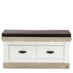 Wohnen Country Flurbank mit 2 Schubladen - Nedita