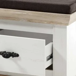 Wohnen Country Flurbank mit 2 Schubladen - Nedita