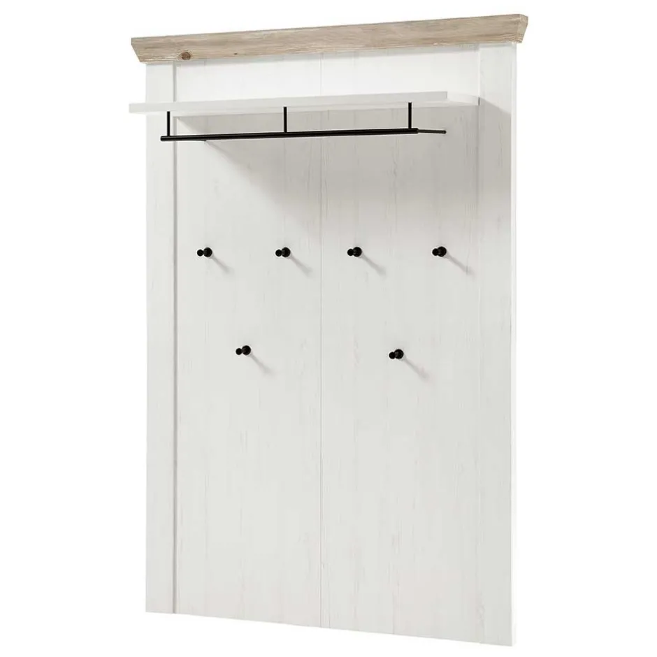 Wohnen Country Garderoben Set mit Schrank - Nedita (dreiteilig)