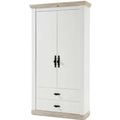 Wohnen Country Garderoben Set mit Schrank - Nedita (dreiteilig)