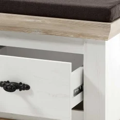 Wohnen Country Garderoben Set mit Schrank - Nedita (dreiteilig)