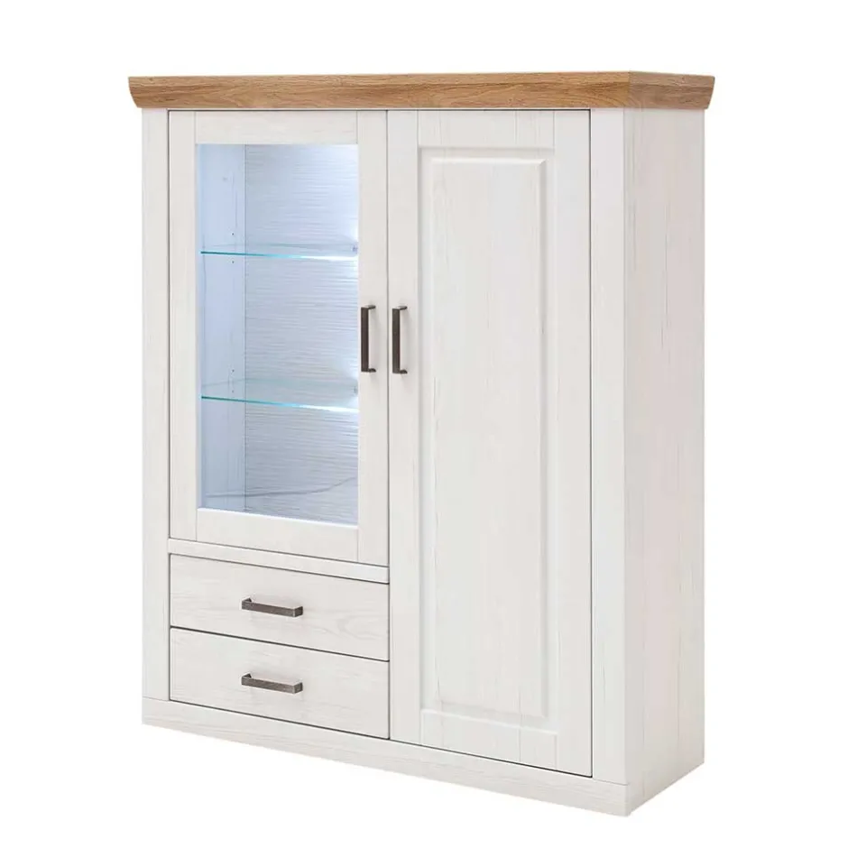 Wohnen Country Highboard Vitrine mit Stauraum - Samula
