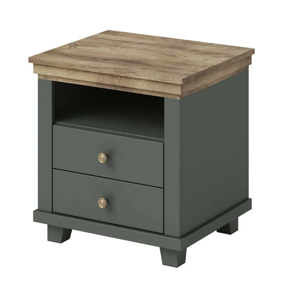 Country Nachtkommode in Dunkelgrün - Daney^Wohnen Online