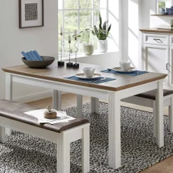 Wohnen Country Style Ausziehtisch zweifarbig - Sinolita