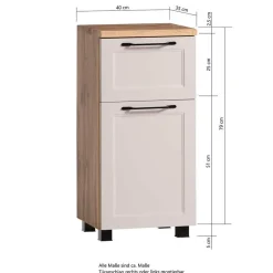 Wohnen Country Style Badezimmermöbel Set - Trioto (vierteilig)