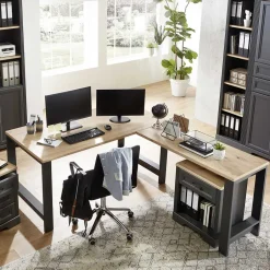 Wohnen Country Style Eckschreibtisch zweifarbig - Joe